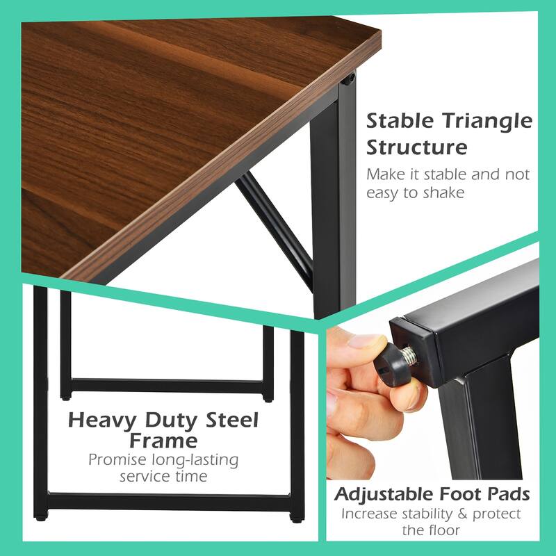 Costway Computer Desk Writing Workstation Study Laptop Table Home