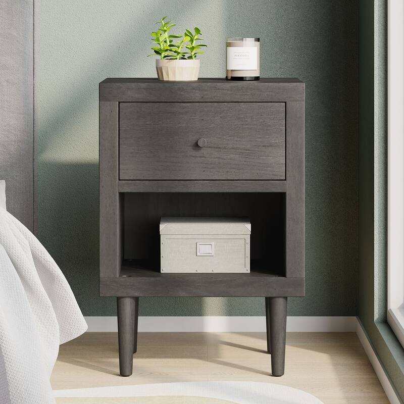 Modern 1-Drawer Nightstand by Christopher Knight Home - Grey