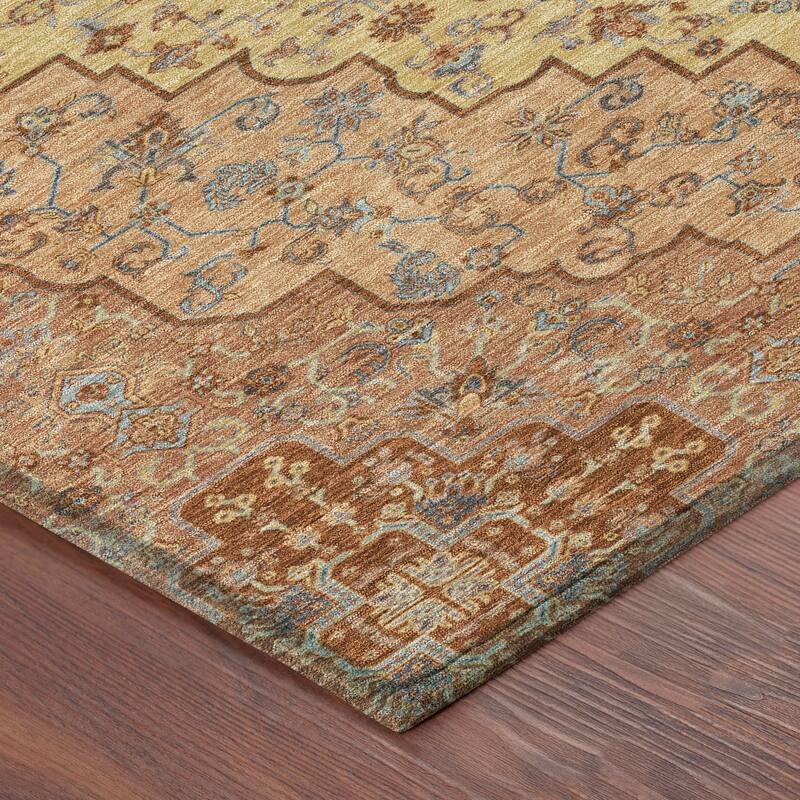 Machine Washable Indoor/ Outdoor Traditional Karachy Chantille Rug