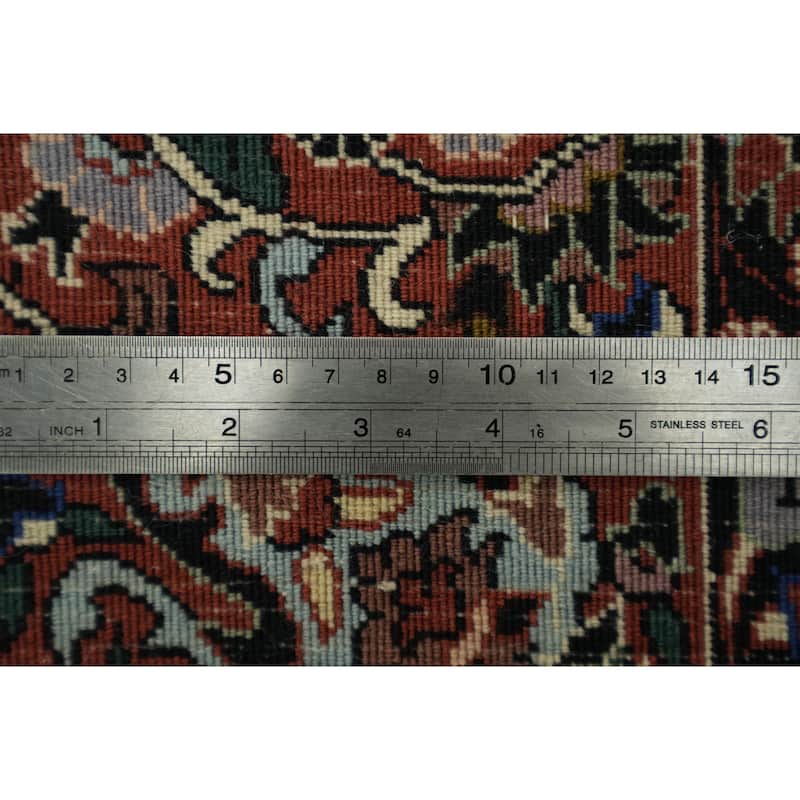 Hand Knotted Oriental 100% Wool Carpet Traditional All-Over Beige & Ivories Bidjar Area Rug - 9' 9'' X 6' 8''