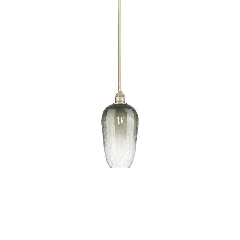 Innovations Lighting 616-1S-15-7 Brookhaven Flute Pendant Brookhaven - Antique Brass / Slate