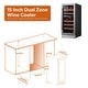 preview thumbnail 5 of 22, Ca'Lefort 15 inch 28 Bottle Built-in Dual Zone Wine Cooler Refrigerator