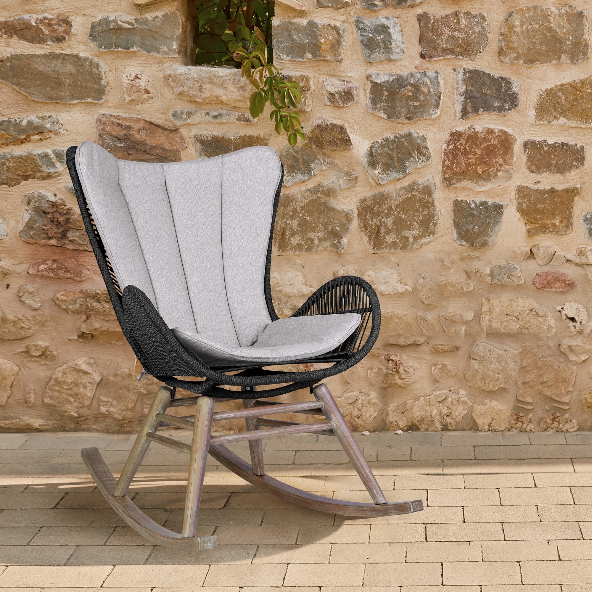 Outdoor rope sales rocking chair