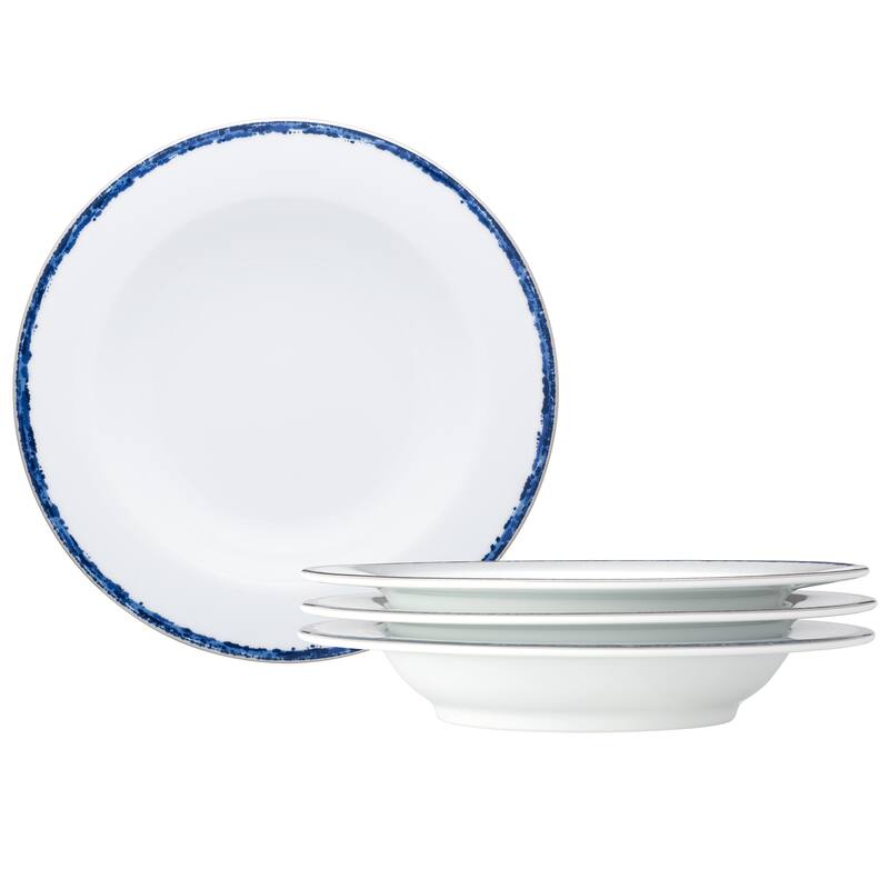 Noritake Rill Set Of 4 Pasta Bowls, 11", 24 oz. - Blue