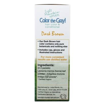 Shop Light Mountain Hennagray Dark Brown 7 Ounce Free Shipping