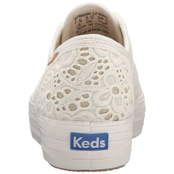 keds triple embroidered crochet
