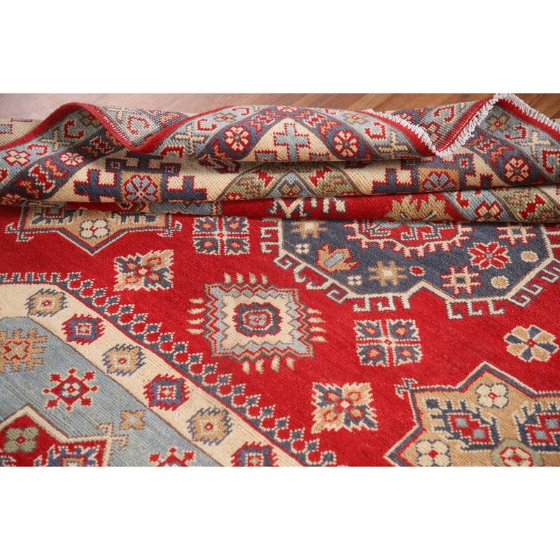 Traditional Red Kazak Oriental Area Rug Handmade Wool Carpet - 6'7"x 9'8"