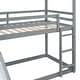 preview thumbnail 29 of 46, Playhouse Twin Over Twin Bunk Kids Bed with Roof,Slide,Ladder,Stairs