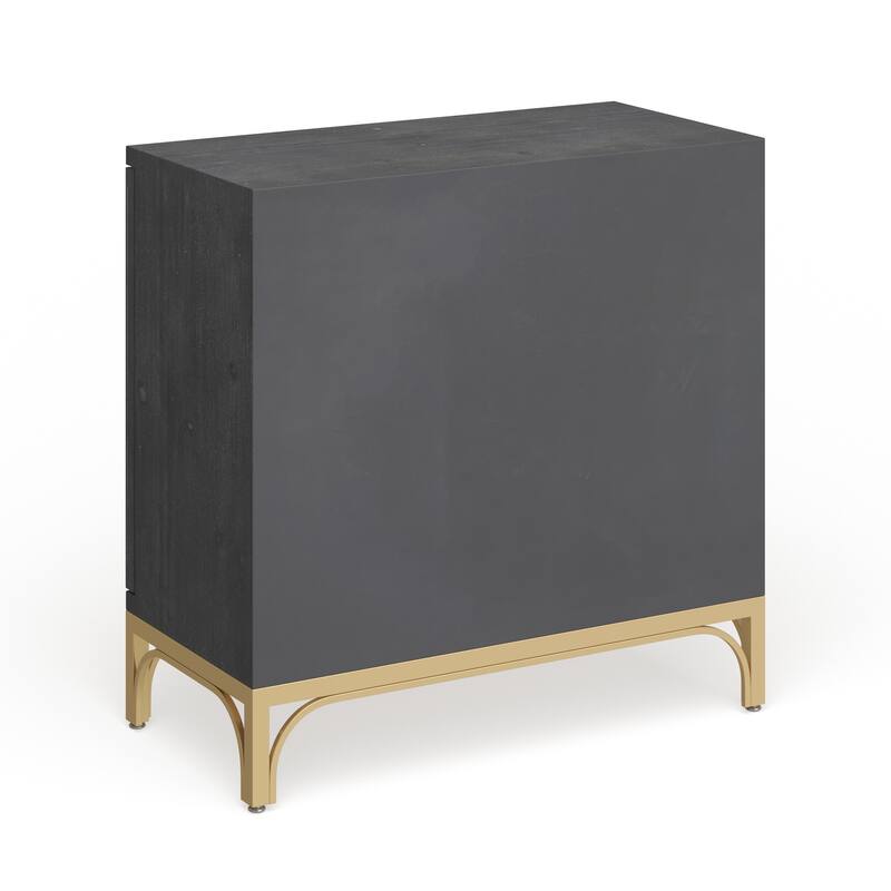 Black Wood Contemporary Cabinet - 32 x 16 x 32