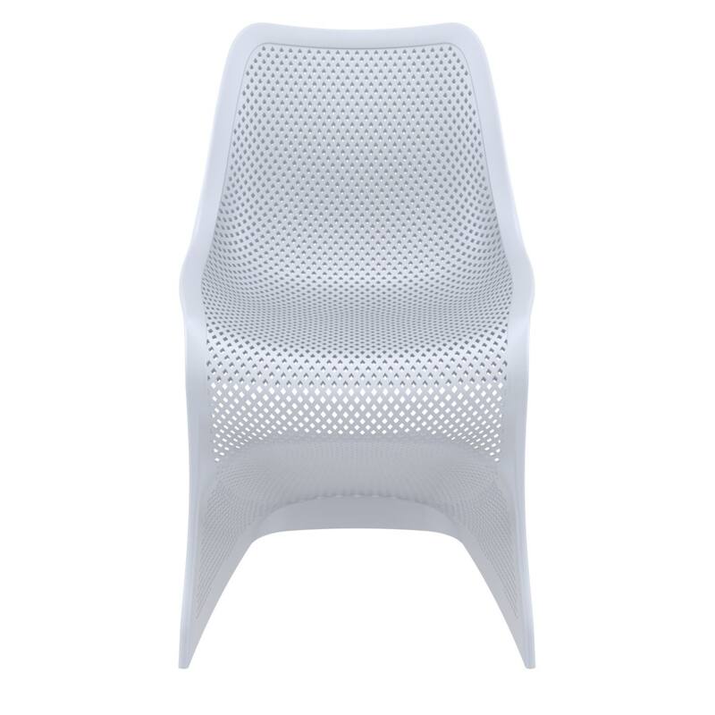 33.5" Silvery Gray Outdoor Patio Dining Chair