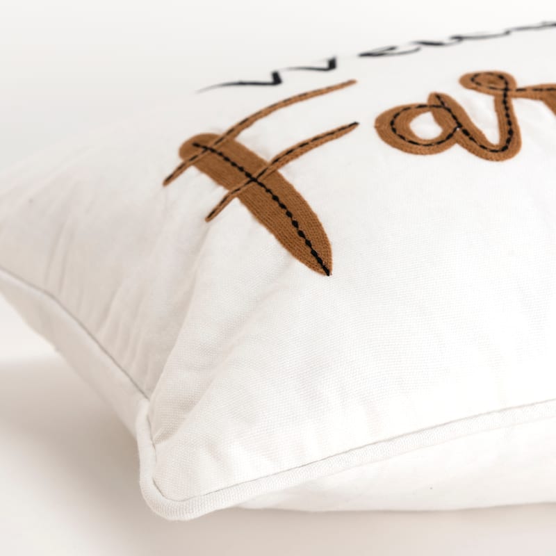 Rizzy Home Welcome to our Farmhouse Throw Pillow