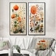 preview thumbnail 1 of 10, Designart "Colorful Botanical Pointillism" Abstract Botanicals Framed Wall Art Set Of 2 - Wall Set For Home Decor 24 in. wide x 20 in. high - Black
