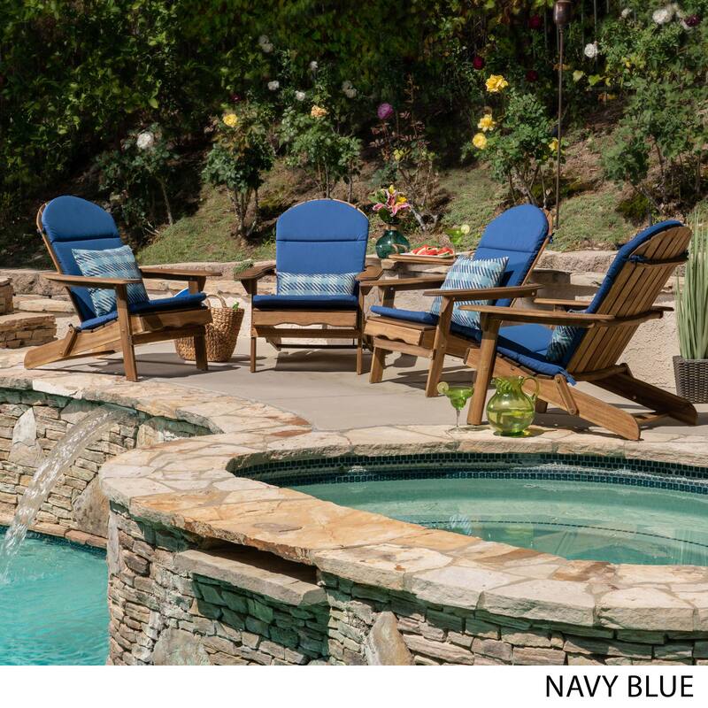 Malibu Outdoor Adirondack Chair Cushion (Set of 4) by Christopher Knight Home
