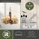 preview thumbnail 4 of 5, Lodge 6 Light Cream Rustic Antler Chandelier - 22-in W x 18-in H x 22-in D