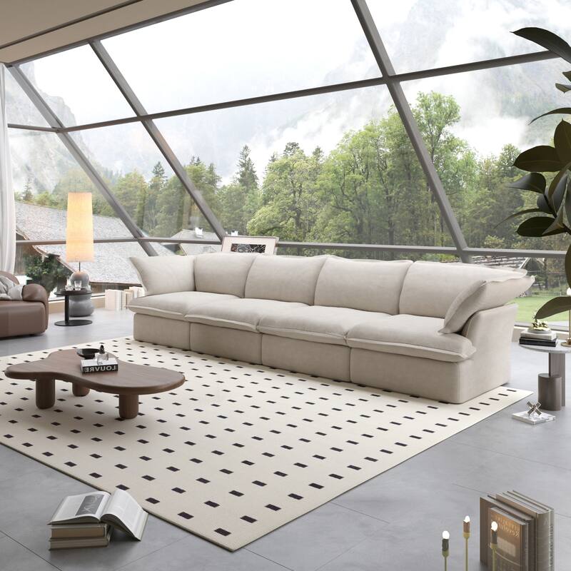 Sectional Couches for Living Room, Modular Sectional Sofa 4 Seat, Cushion Covers Removable