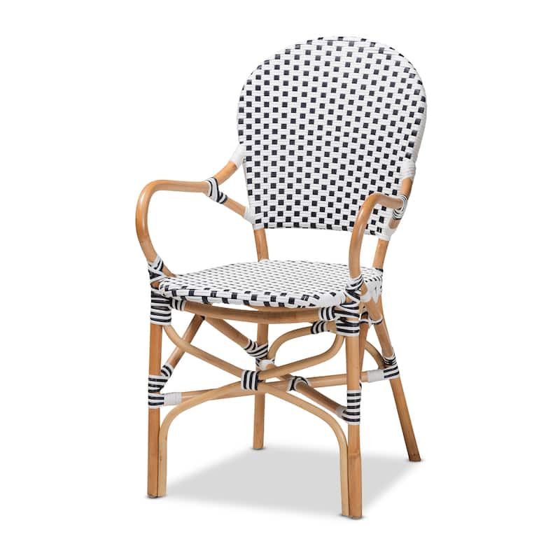 Naila French Provincial Plastic Weaving/ Rattan Indoor/ Outdoor Dining Set(5PC)