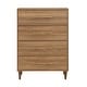 preview thumbnail 5 of 6, Quinset Mid-Century Modern Oak 4-Drawer Wood Vertical Dresser by Furniture of America