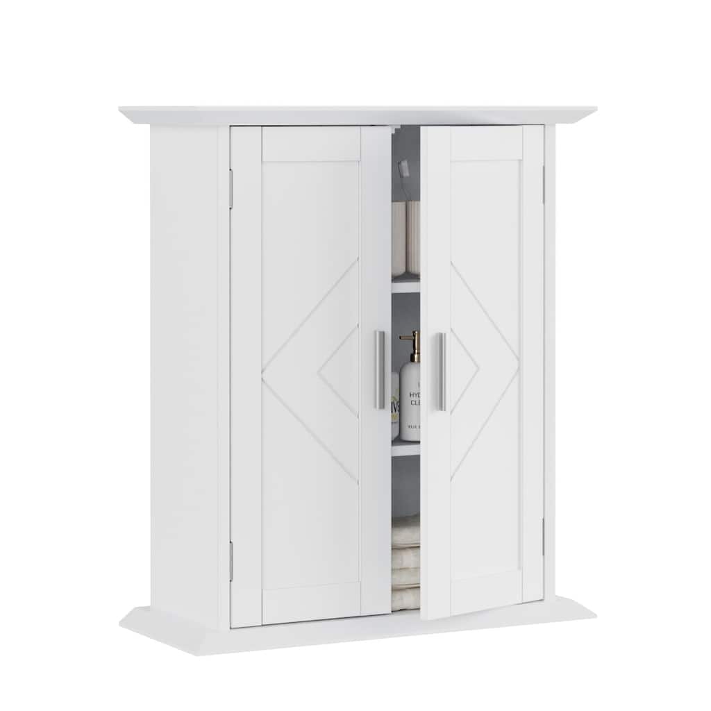 VECELO Small Coffee Bar Cabinet Kitchen Storage Cabinet Farmhouse Buffet Sideboard with Door and Adjustable Shelf Accent Cabinet