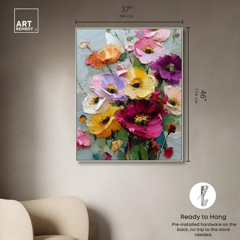 Floral Texture I Canvas by Art Remedy