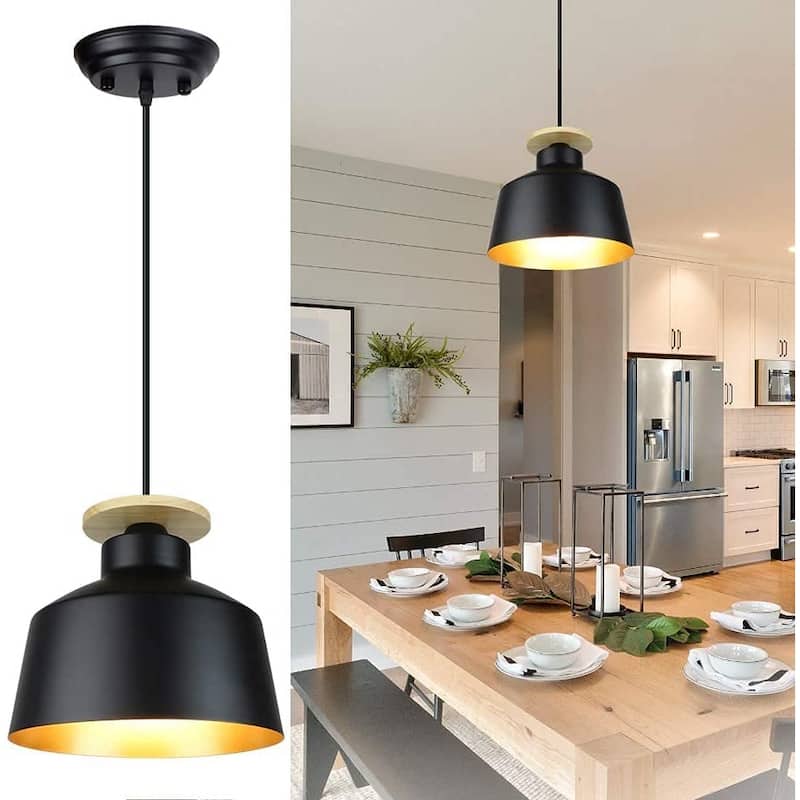 Black industrial pendant light adjustable bar ceiling hanging light