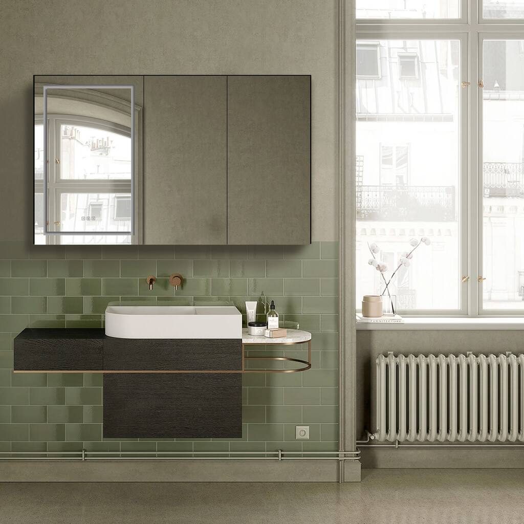 LED Lighted Bathroom Medicine Cabinet with Mirror - 36X60