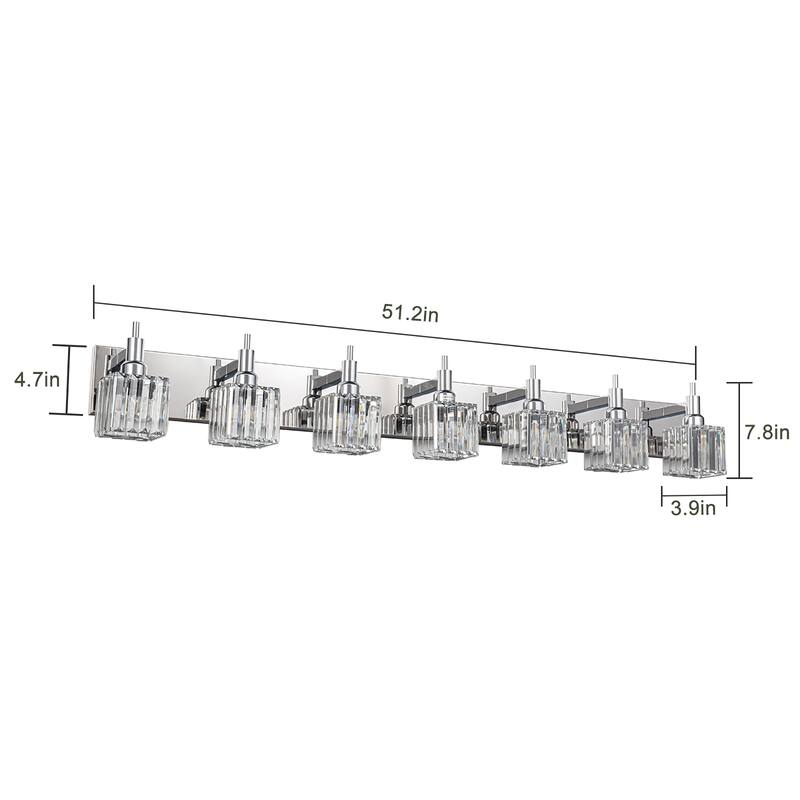 2/3/4-Light Modern Bathroom Crystal Vanity Light Wall Sconces