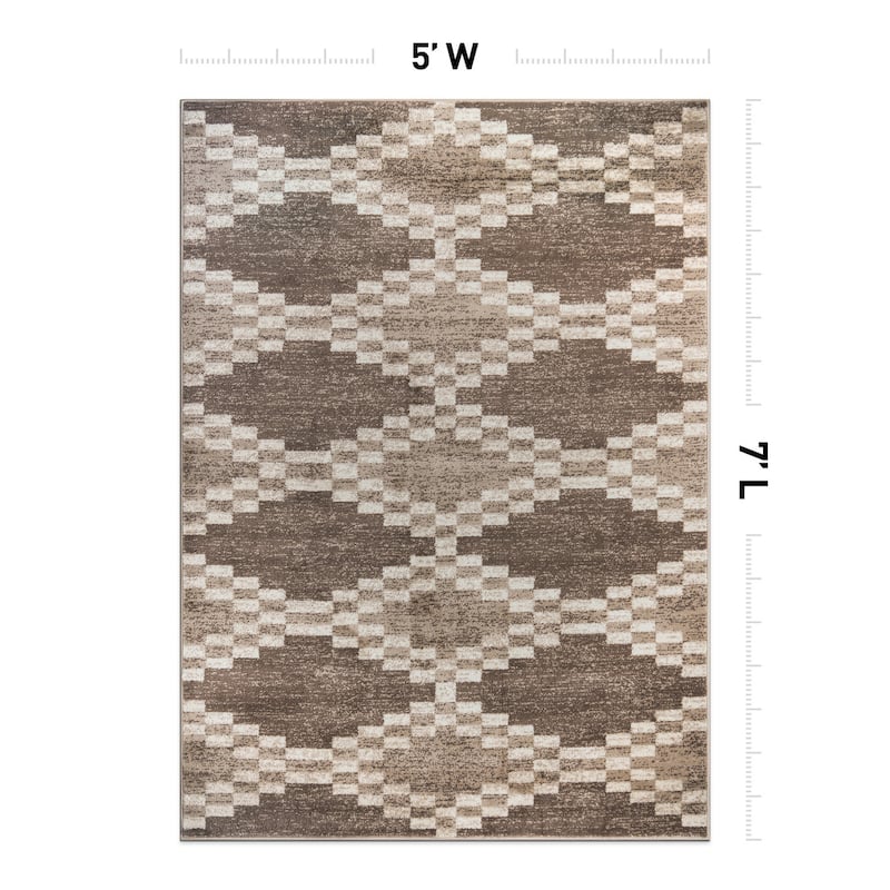 Southwestern Geometric Durable Area Rug, Perfect for Any Room