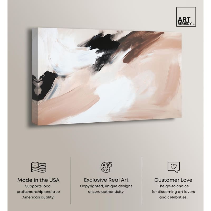Swirls of Cream II Canvas by Art Remedy, Gallery Wrapped