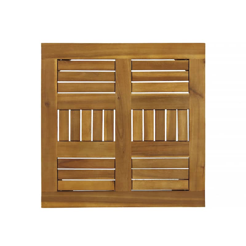 Hampton Acacia Wood Outdoor Side Table by Christopher Knight Home