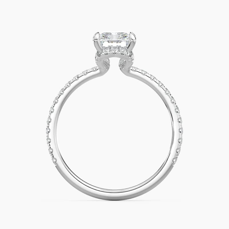 Auriya 14k Gold Radiant Lab Grown Unique Loop Diamond Halo Engagement Ring 1.00 to 5.00 ct. tw. (F-G, VS)