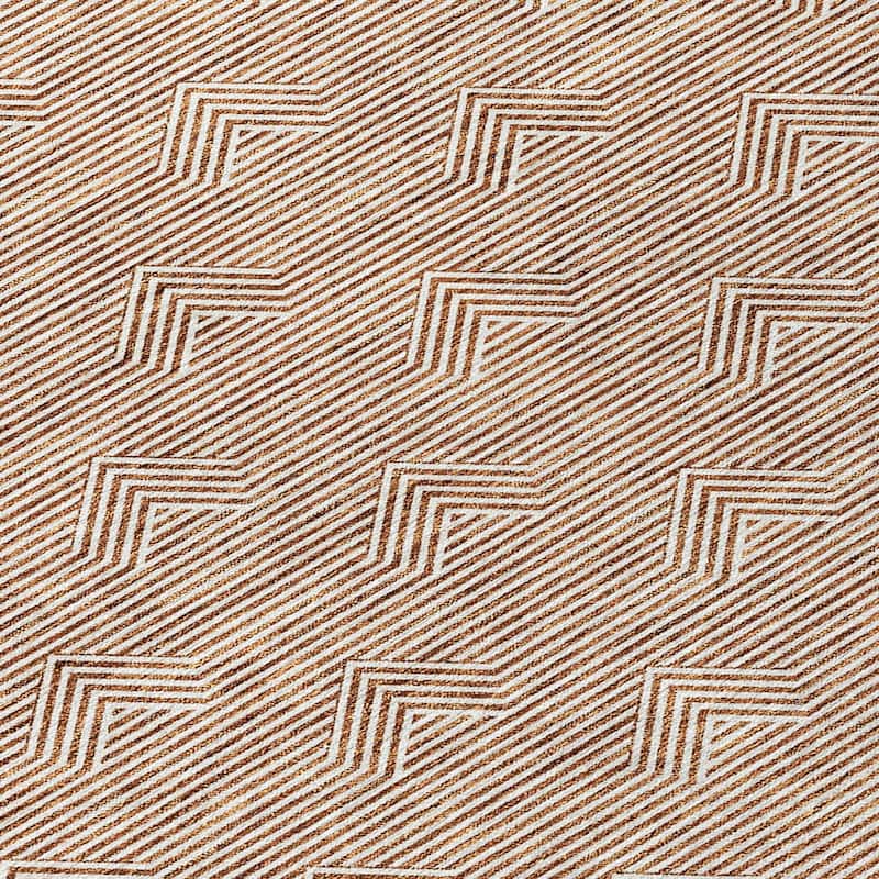 Machine Washable Indoor/ Outdoor Chantille Contemporary Stripe Rug