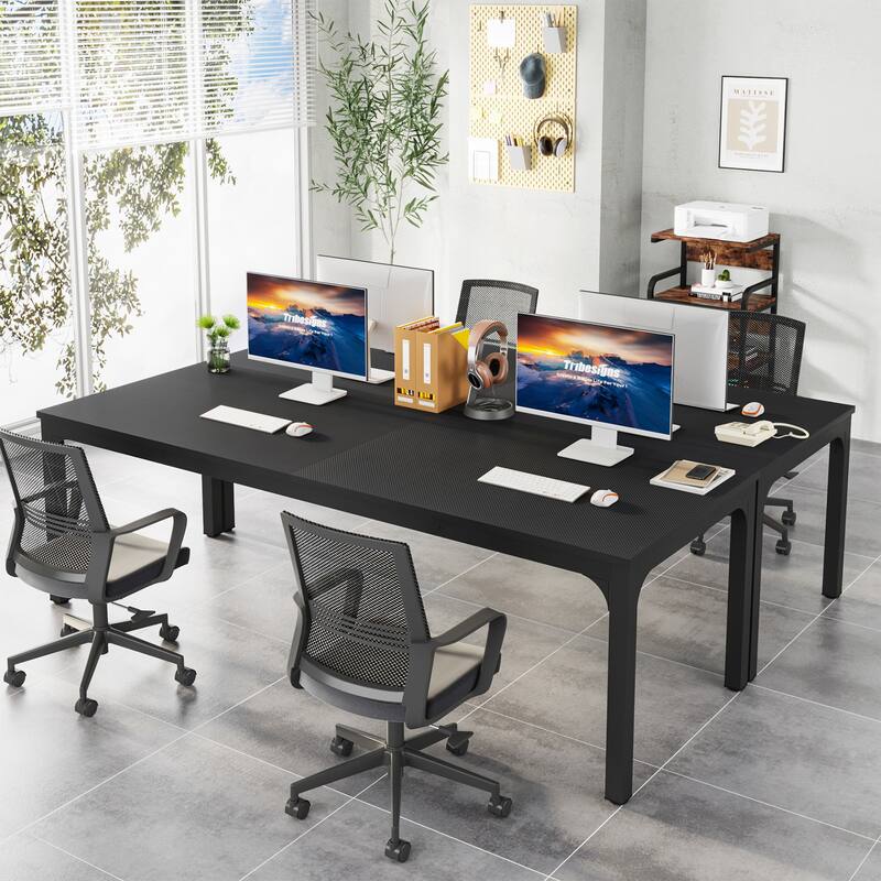 78.7 inches Extra Long Computer Desk 2 Person, Wide Double Office Writing Workstation