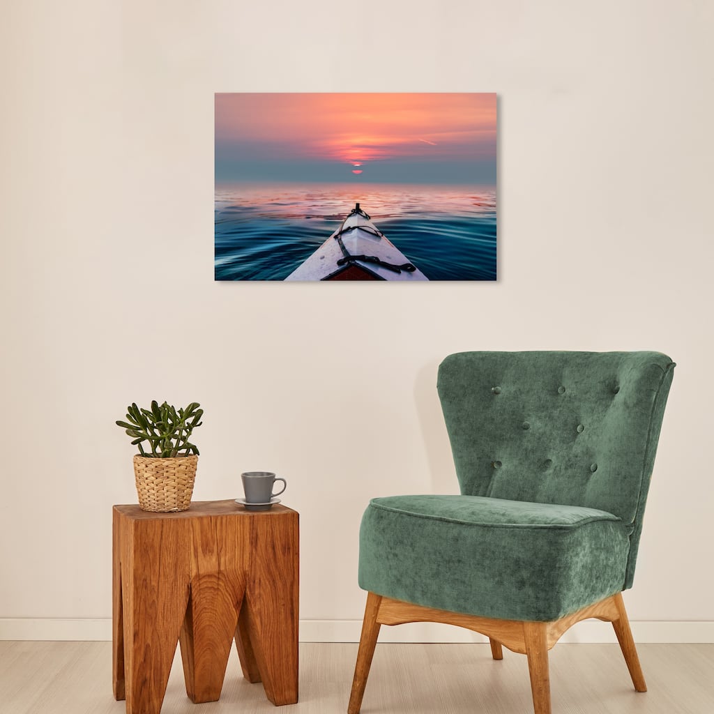 Wynwood Studio Canvas Nautical and Coastal On my way there Blue and Nautical & Coastal Wall Art Canvas Print