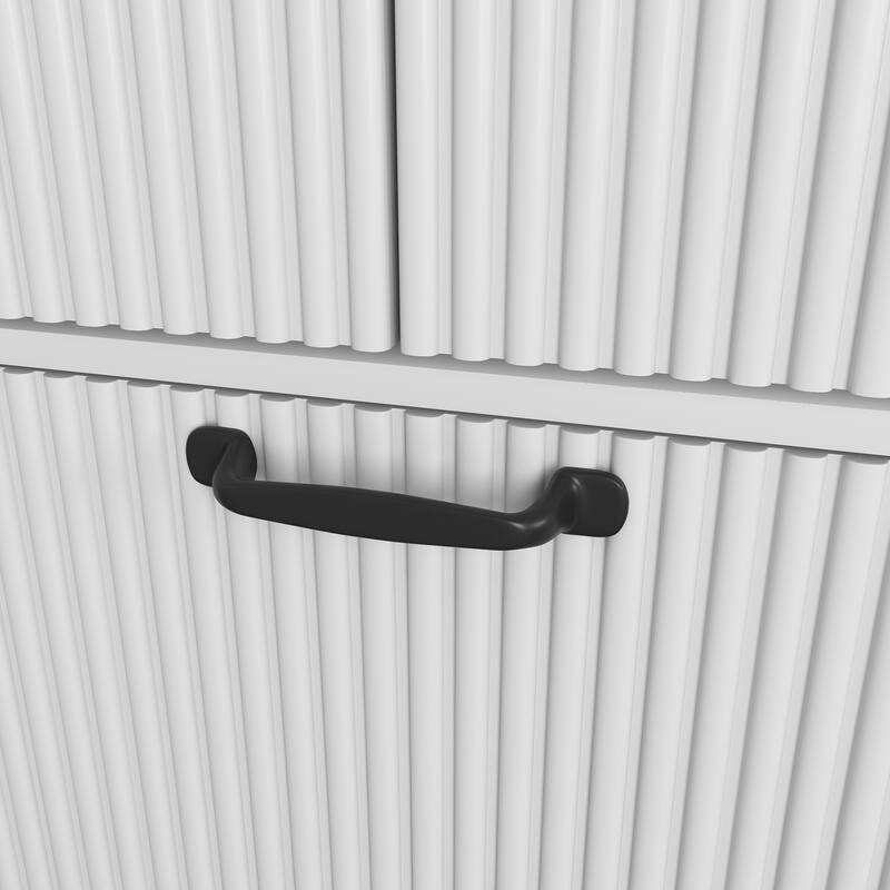 Wardrobe Closet with Automatic Motion Sensor Light, Half-length Mirror Door Armoire Storage Cabinet