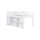 preview thumbnail 36 of 38, Twin Rubber Wood Loft Bed with Drawer Cabinet, Shelf Cabinet and Pull-out Desk with a Two-tier Side Shelf