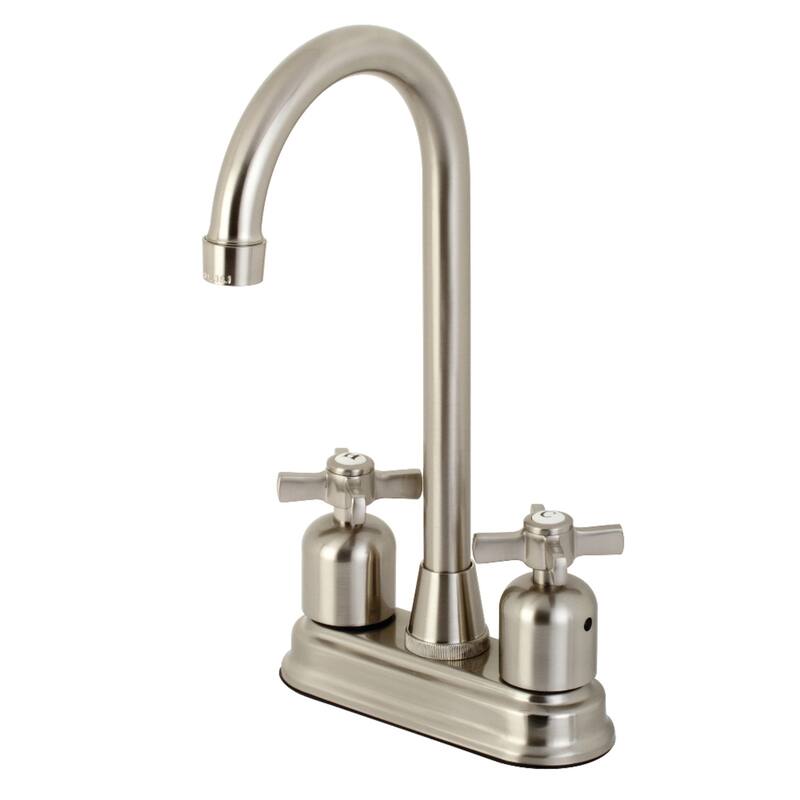 Kingston Brass Millennium 4 in. Centerset Bar Faucet - Brushed Nickel