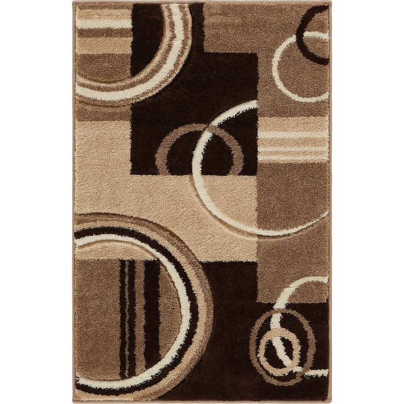 Well Woven Ruby Galaxy Waves Modern Geometric Area Rug - 2' x 3' - Ivory - Rectangle