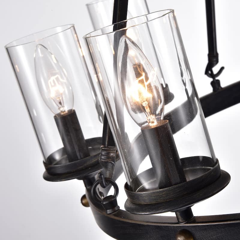 Elbrus 6-Light Candle Style wheel Chandelier