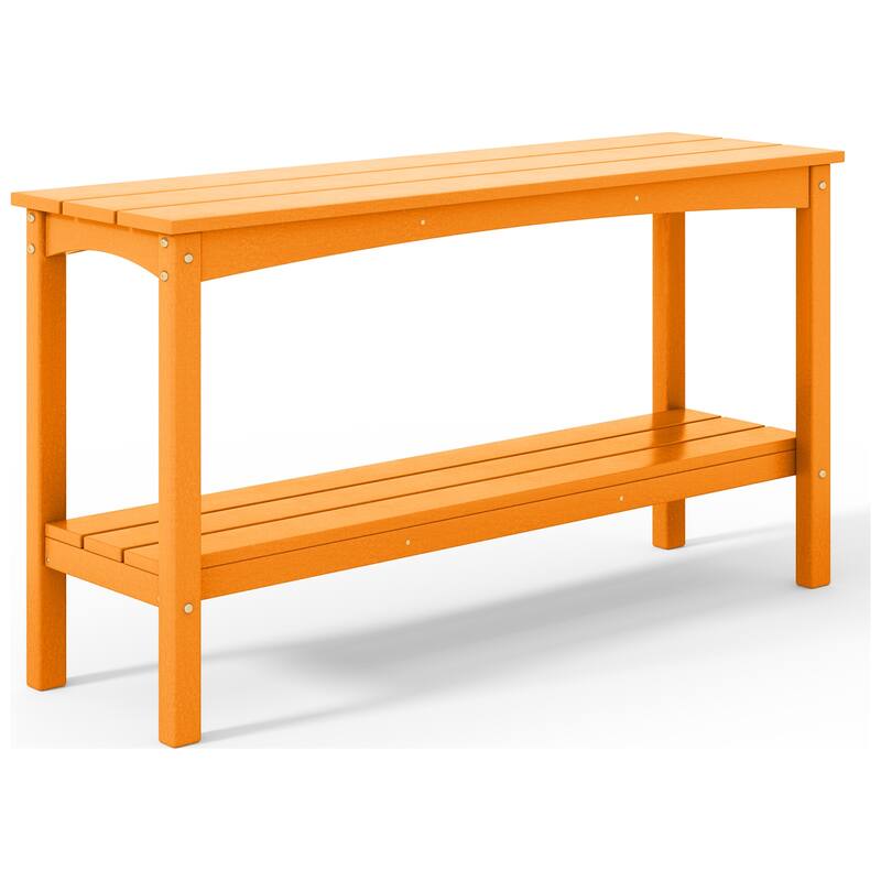 Laguna Hdpe All Weather Outdoor Patio Two Shelf Table