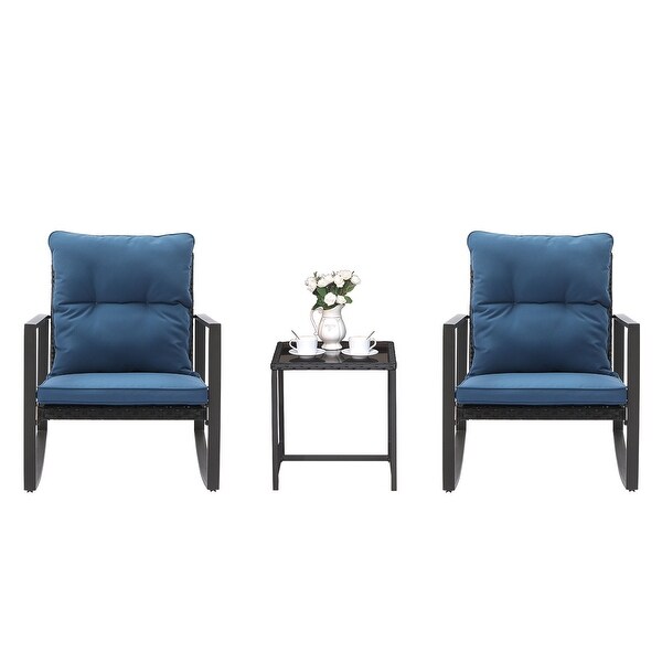 Cosiest 3 piece bistro sale set patio rocking chairs