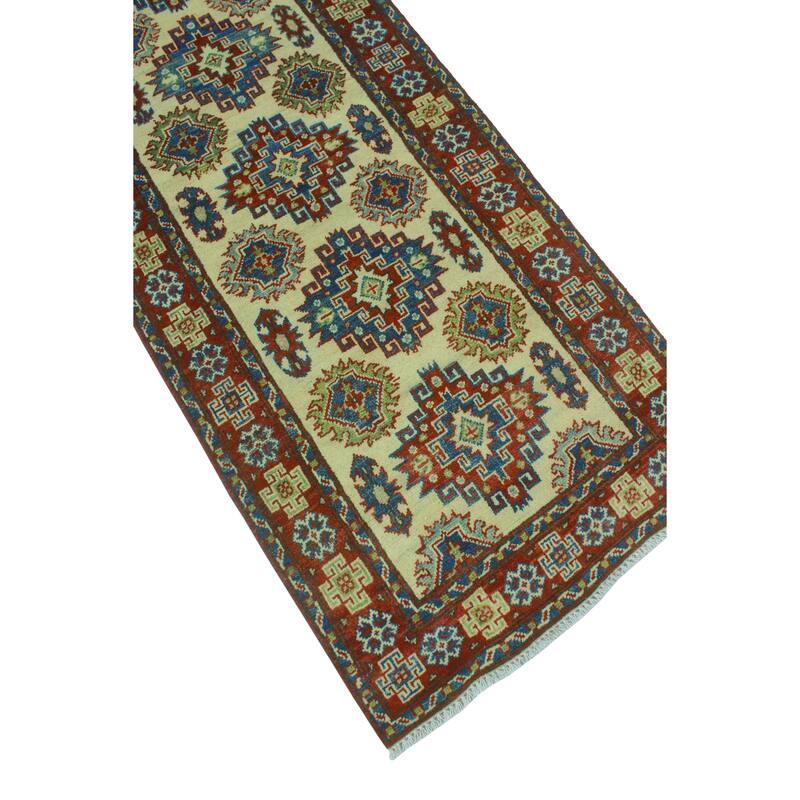 Kazak Aaric Ivory/Red Runner - 2'6" x 19'11"