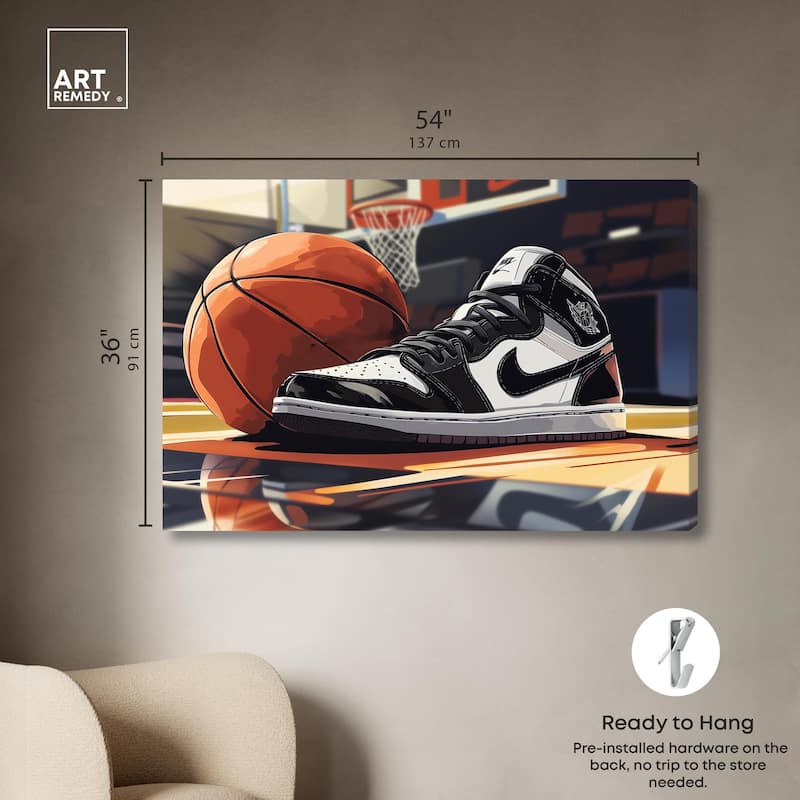 At the Court Canvas by Art Remedy, Gallery Wrapped
