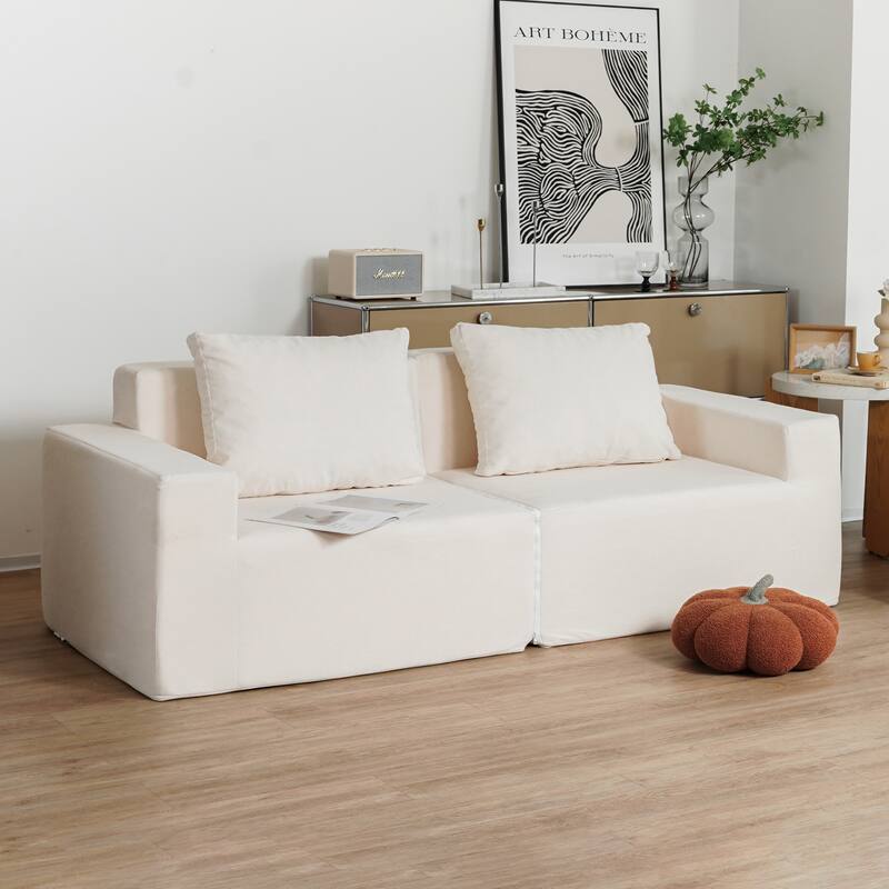 Sectional Couch Covers Sofa with Pillowcases