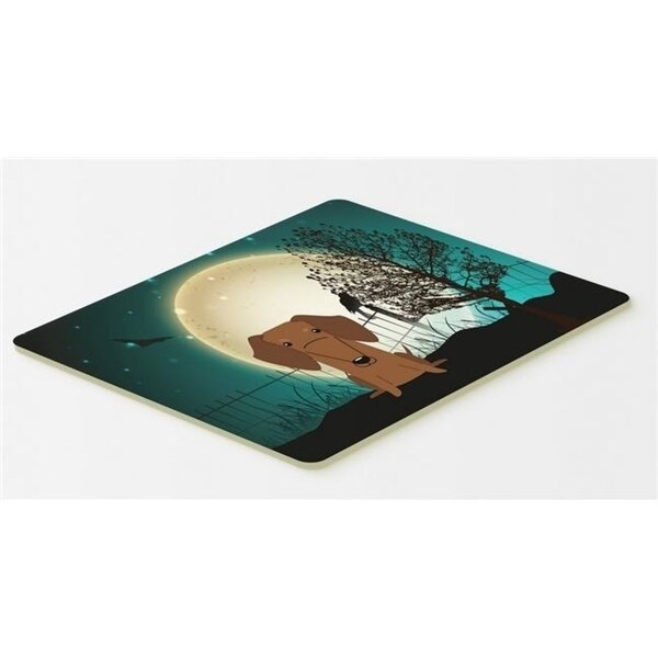 Carolines Treasures BB2320CMT Halloween Scary Dachshund Red & Brown Kitchen or Bath Mat 20 x 30