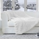 preview thumbnail 5 of 48, Cheer Collection Ultra Plush Chunky Cable Knit Throw Blanket White