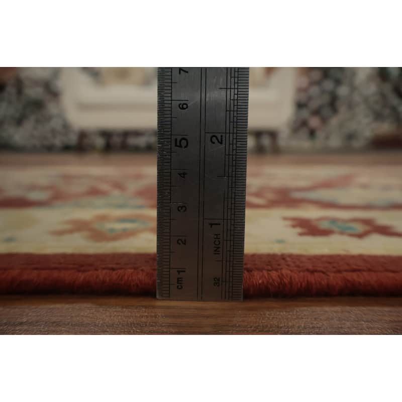 Hand Knotted Oriental 100% Wool Carpet Traditional All-Over Brown Ziegler Area Rug - 4' 0'' X 2' 0''