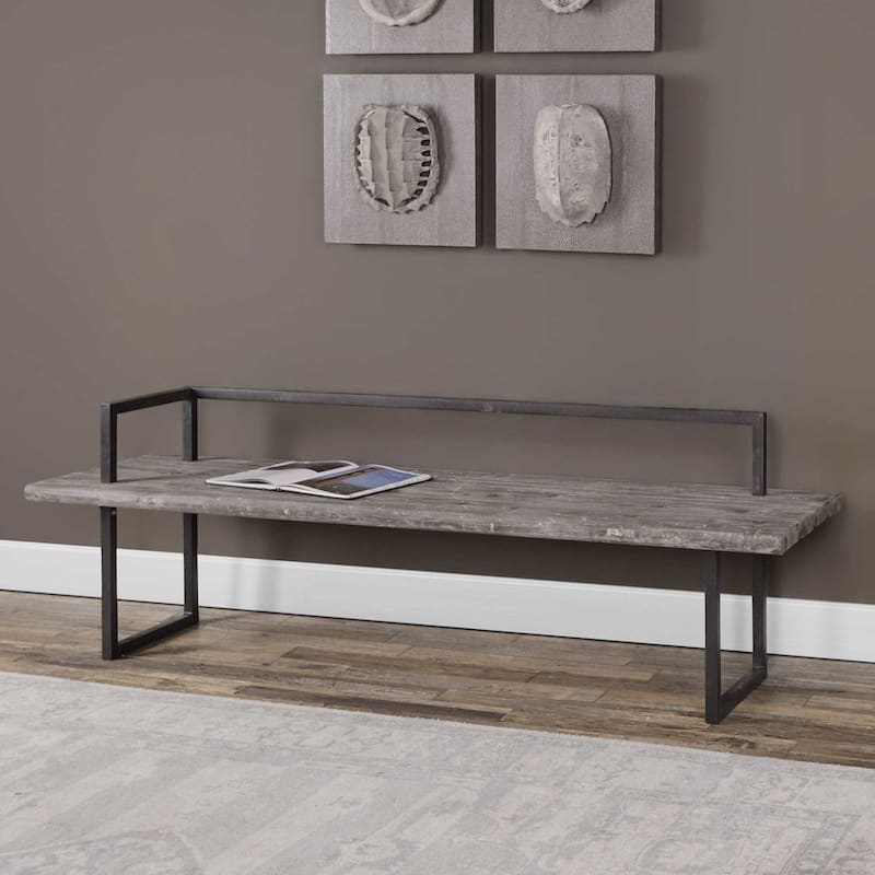 80.25" Herbert Reclaimed Wood Bench