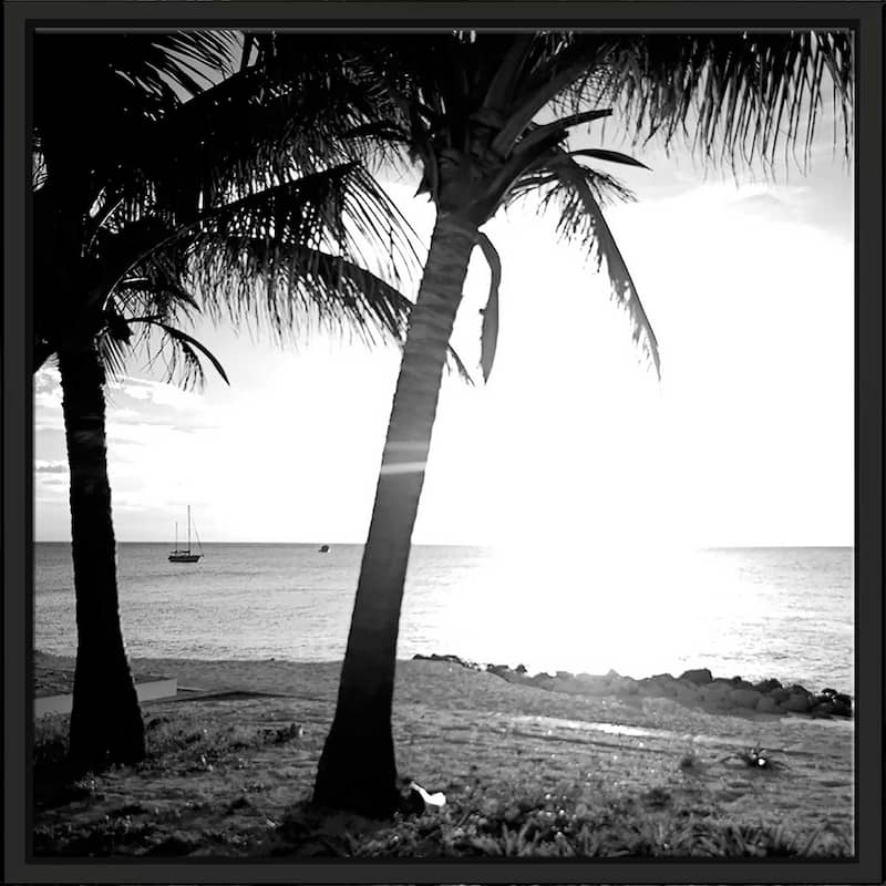 "BW Bimini Sunset II" Print on Floating Canvas
