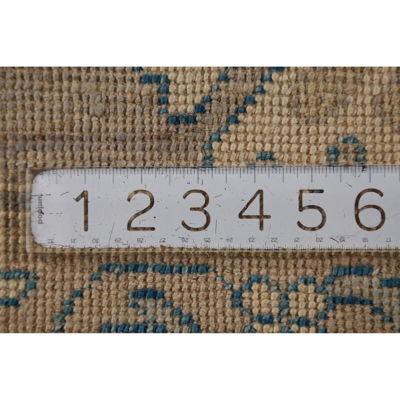 Hand Knotted Oriental 100% Wool Carpet Transitional All-Over Greys & Charcoal Oushak Area Rug - 9' 9'' X 8' 3''