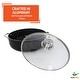 preview thumbnail 11 of 28, Bistro-Cera Aluminum Speckled Black Ceramic Caldero with Glass Lid, Black